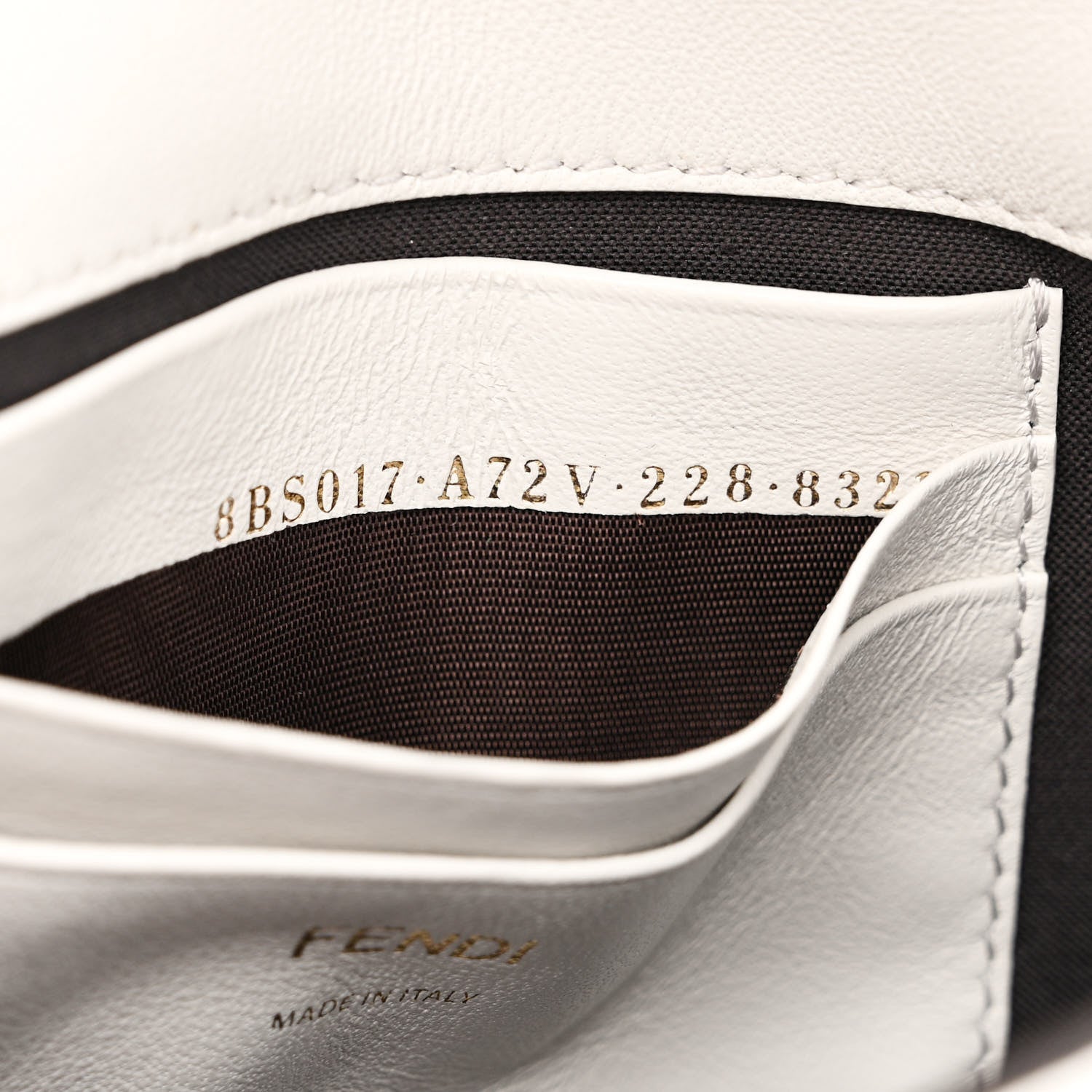 Fendi Nappa FF 1974 Embossed Mini Baguette White 7 of 12