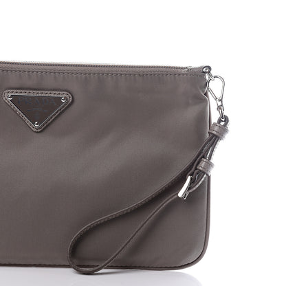 Prada Tessuto Nylon Saffiano Wristlet Argilla 9 of 9