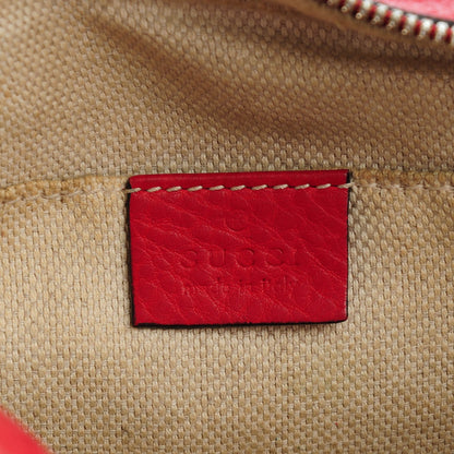 Gucci Pebbled Calfskin Small Soho Disco Bag Tabasco Red 6 of 7