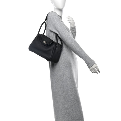 Hermes Taurillon Clemence Lindy 26 Black 2 of 10