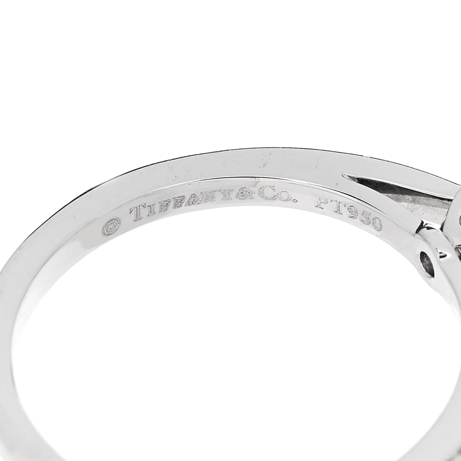 Tiffany Platinum Diamond .23ct Grace Engagement Ring 49 4.75 5 of 6