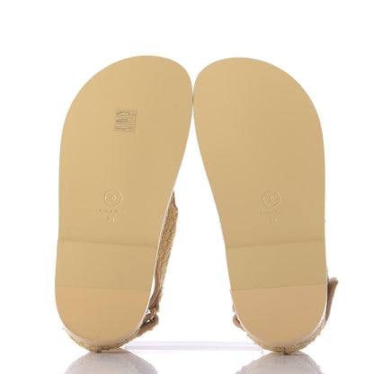 Chanel Braided Fabric Velcro Dad Sandals 39 Beige 5 of 13