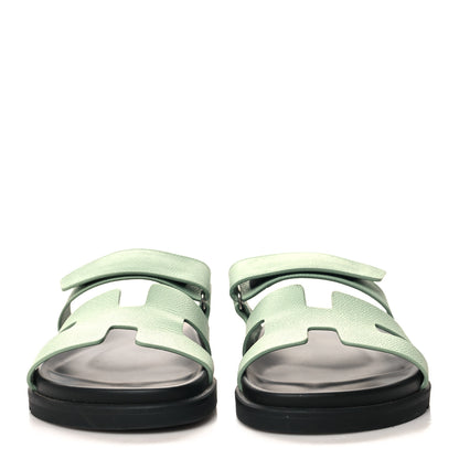 Hermes Epsom Womens Chypre Sandals 40 Vert Jade 3 of 10