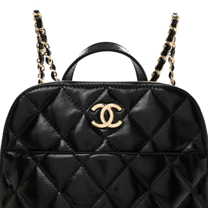 Chanel Shiny Calfskin My Pocket Backpack Black 9 of 11