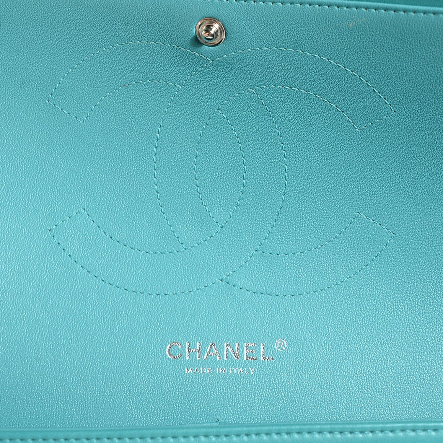 Chanel Lambskin Quilted Jumbo Double Flap Blue 7 of 9