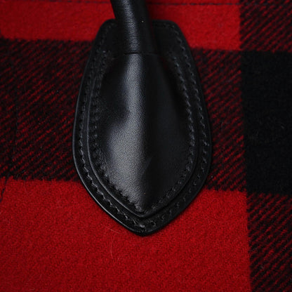 Celine Wool Tartan Medium Phantom Luggage Red 11 of 13