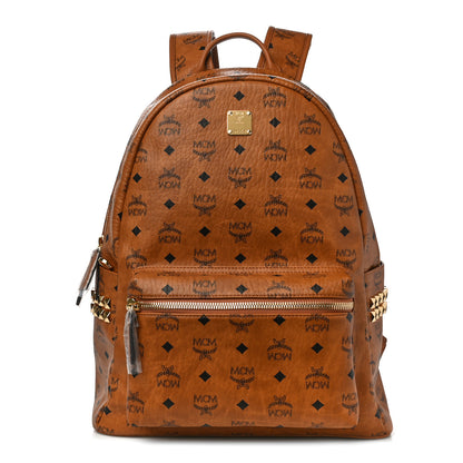 MCM Visetos Medium Side Studs Stark Backpack Cognac 1 of 10