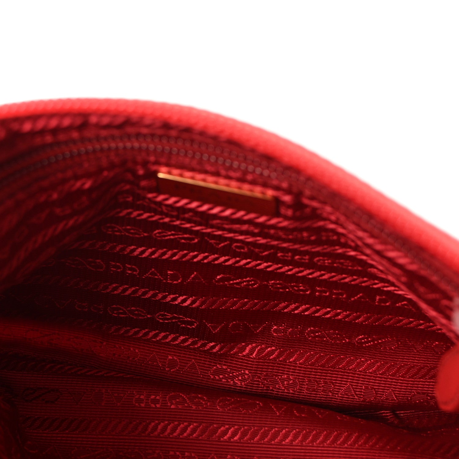 Prada Re-Nylon Vela Saffiano Mini Pochette Bag Rosso 5 of 9
