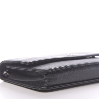 Chanel Caviar Sevruga Wallet On Chain WOC Black 9 of 16