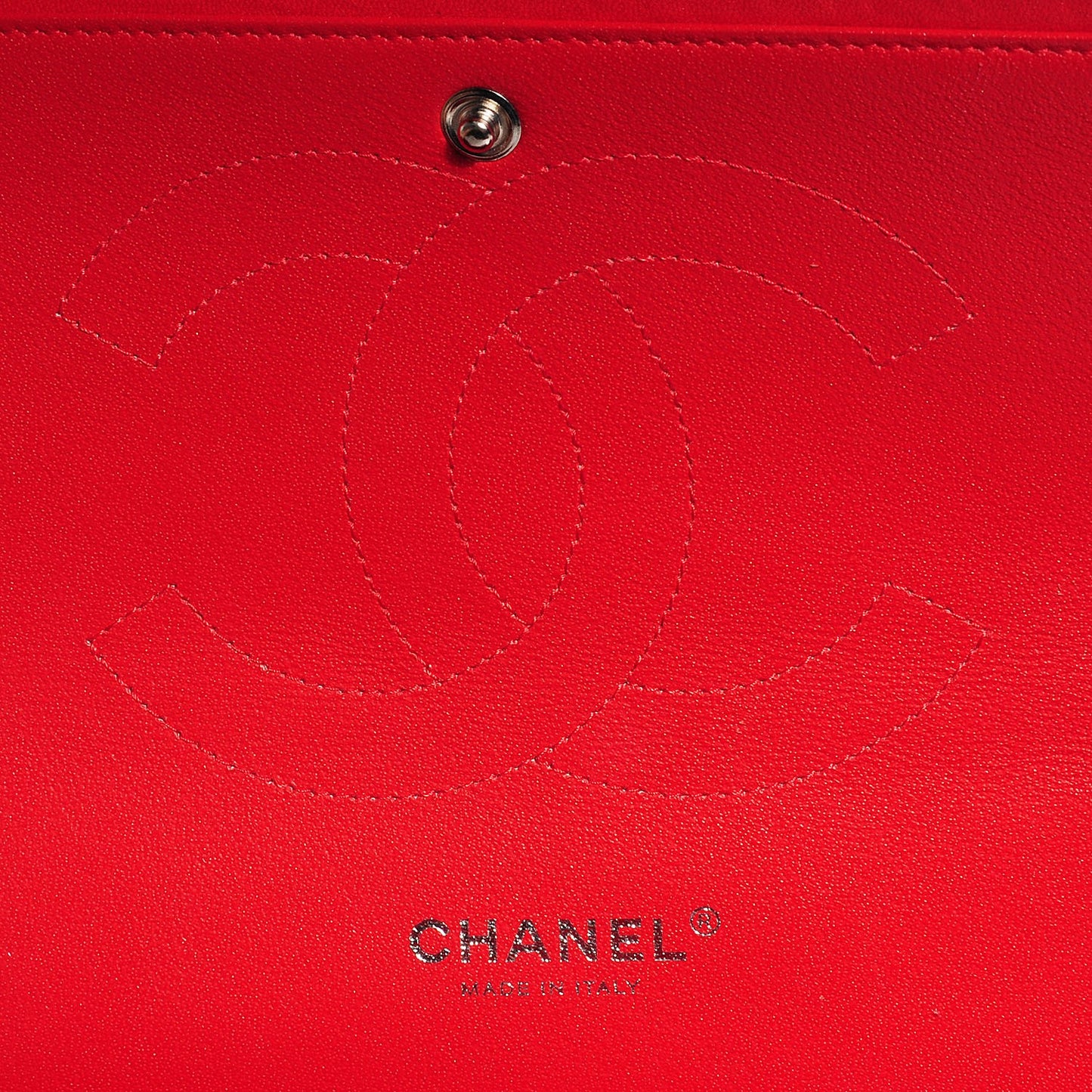 Lambskin Quilted Jumbo Double Flap Red