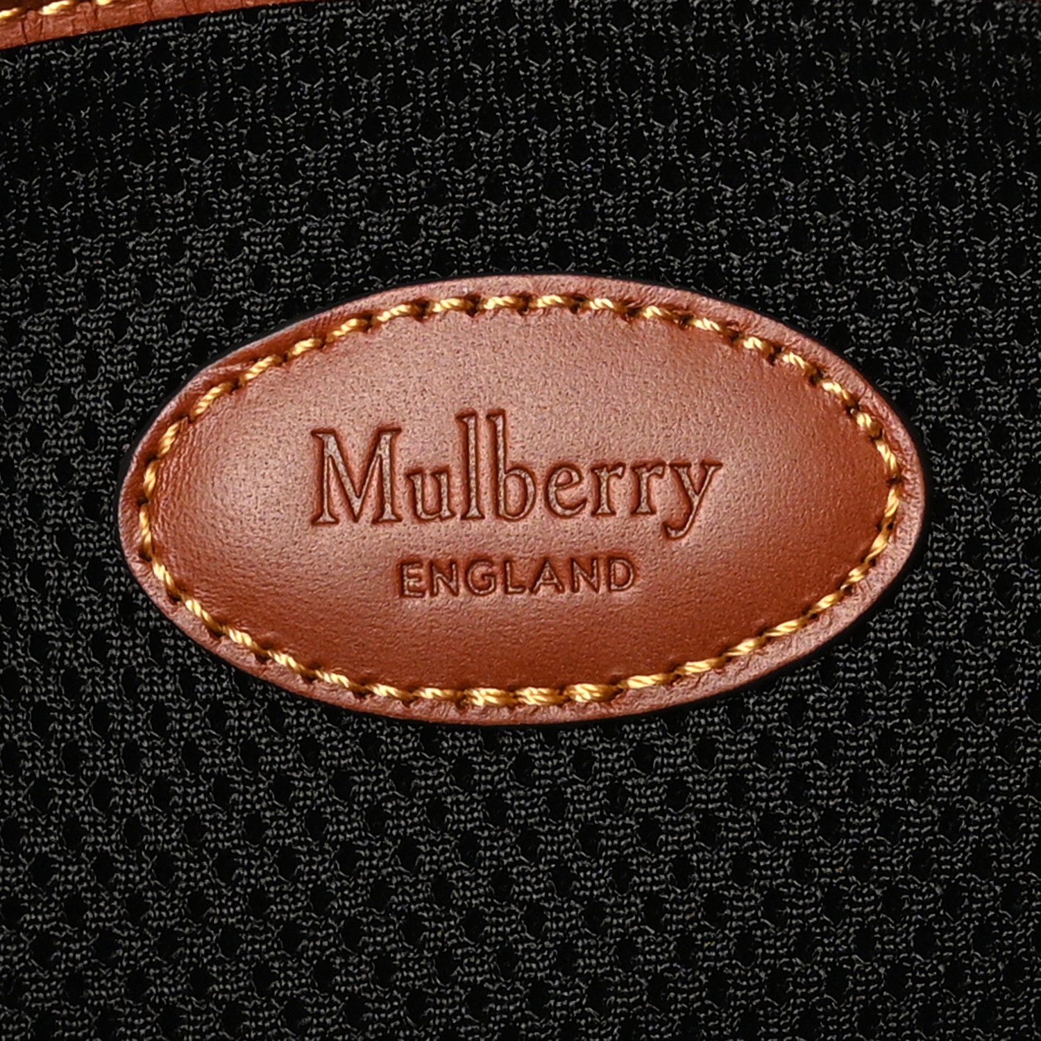 Mulberry Eco Scotchgrain Calfskin Heritage Day Clipper Duffle Bag Black Cognac 6 of 9
