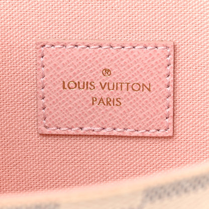 Louis Vuitton Damier Azur Pochette Felicie Chain Wallet Rose Ballerine 7 of 11