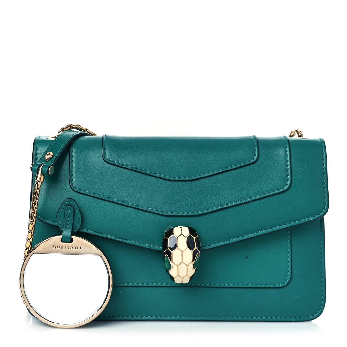 Calfskin Serpenti Forever Crossbody Bag Emerald Green