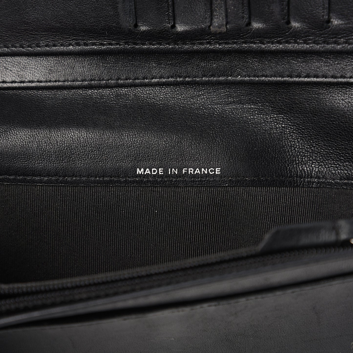 Lambskin Quilted Yen Wallet Black