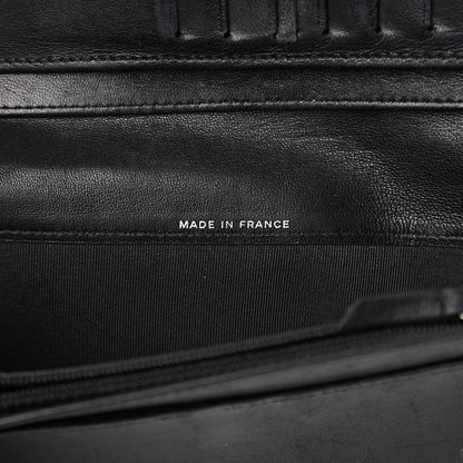 Chanel Lambskin Quilted Yen Wallet Black 6 of 16