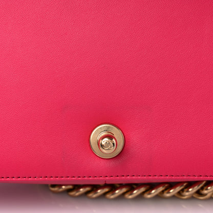 Chanel Lambskin Quilted Medium Boy Flap Fuchsia 14 of 17