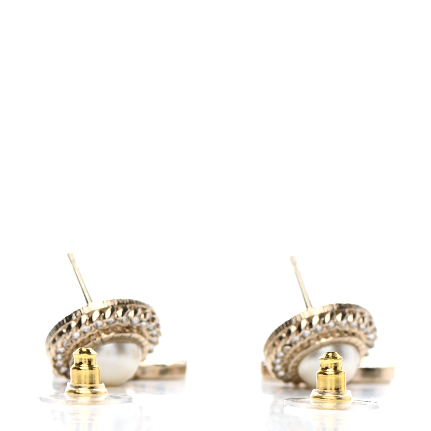 Crystal Pearl Bow-tiful CC Drop Earrings Gold
