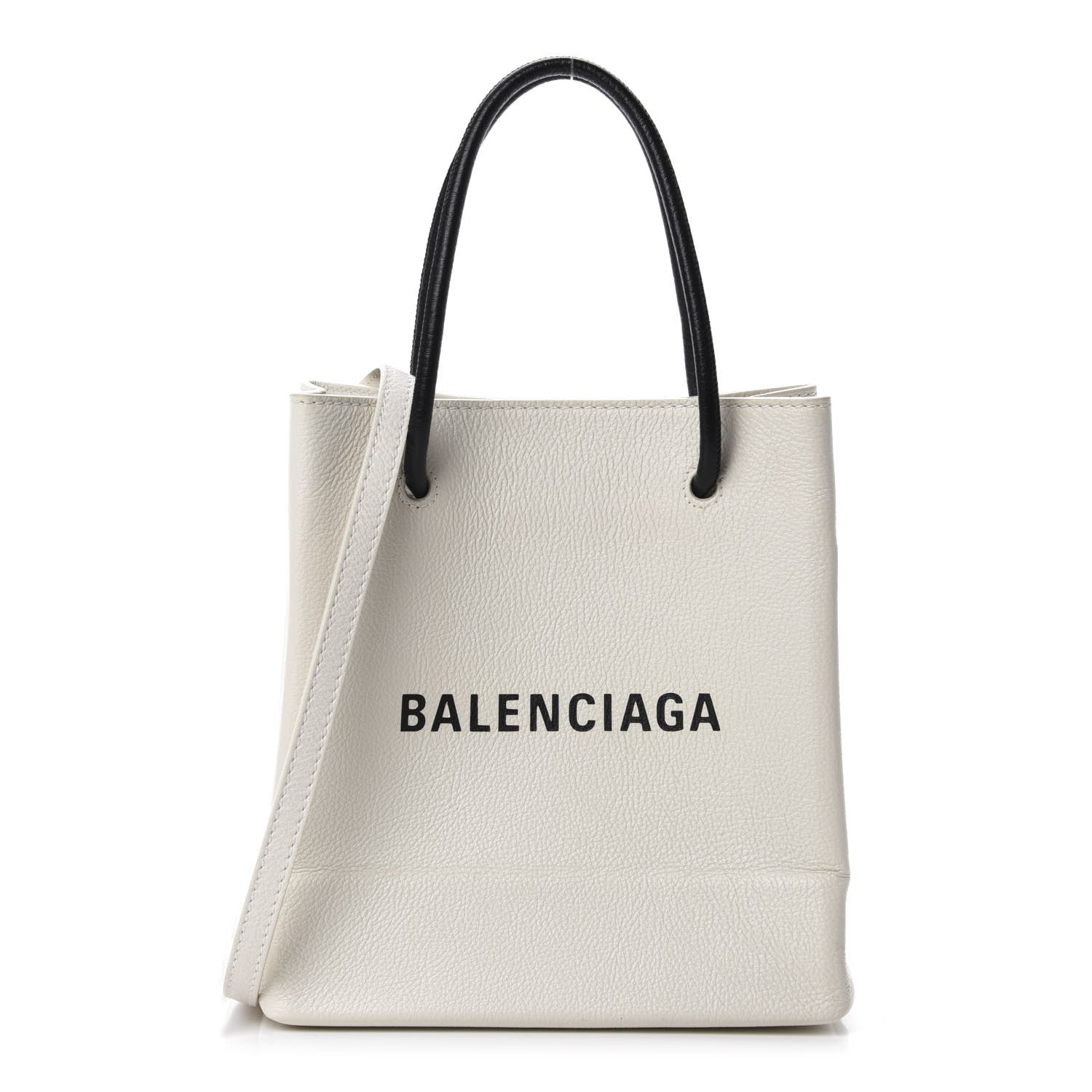 Balenciaga Calfskin Logo XXS Shopping Tote White 1 of 10