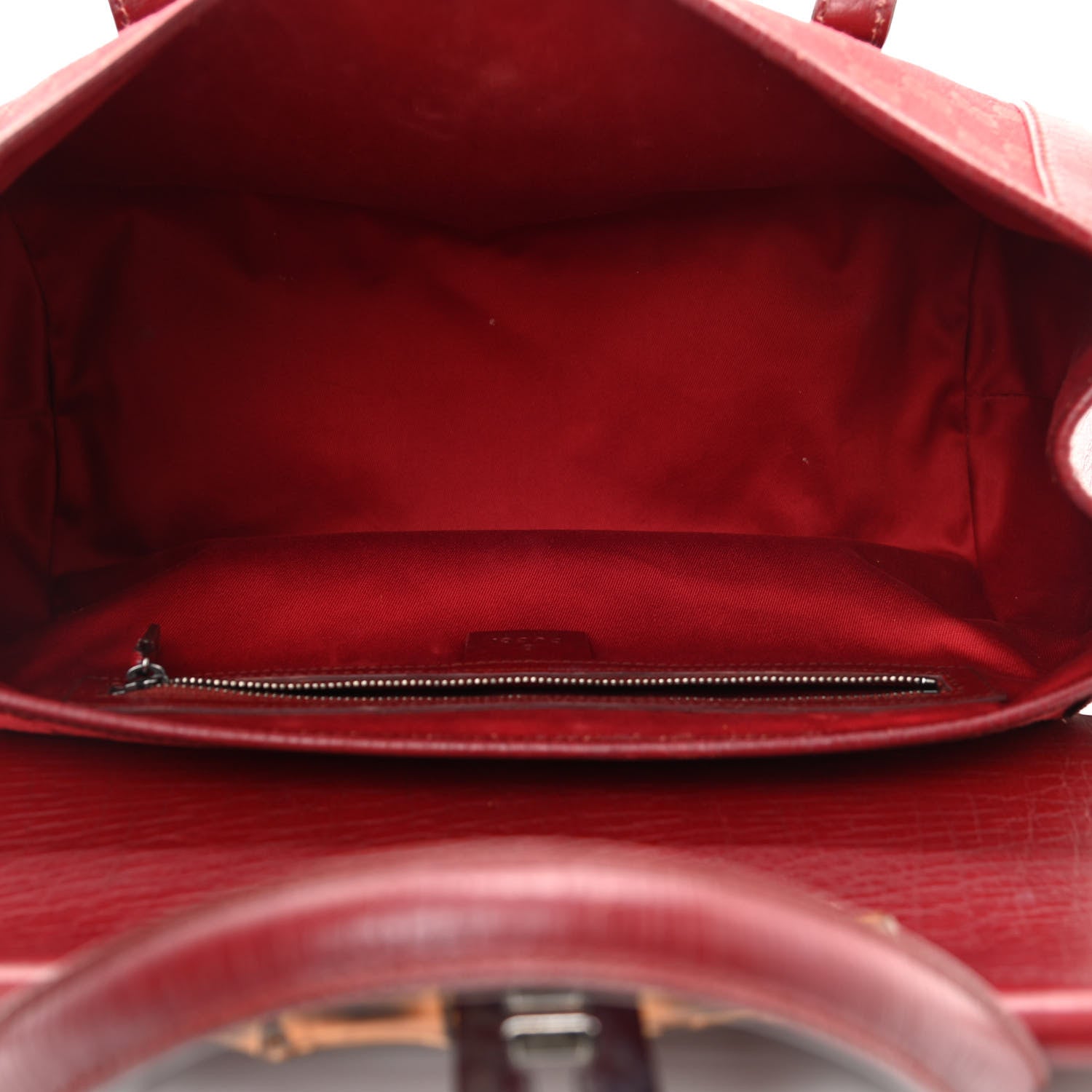 Gucci Monogram Bamboo Bullet Bag Red 5 of 17