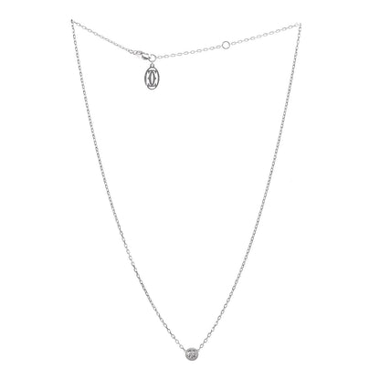 Cartier 18K White Gold Diamond LM D'Amour Pendant Necklace 3 of 6