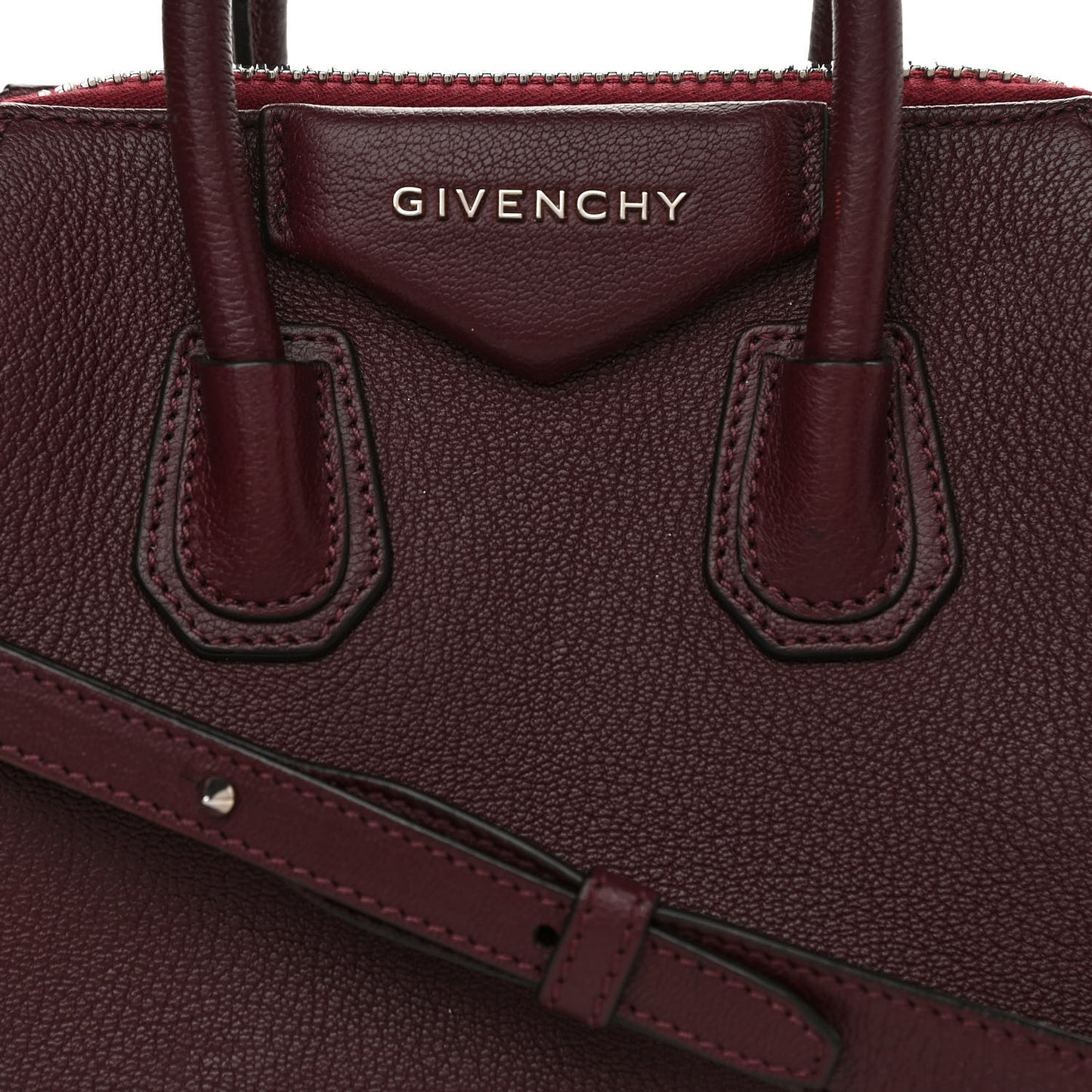 Sugar Goatskin Mini Antigona Aubergine