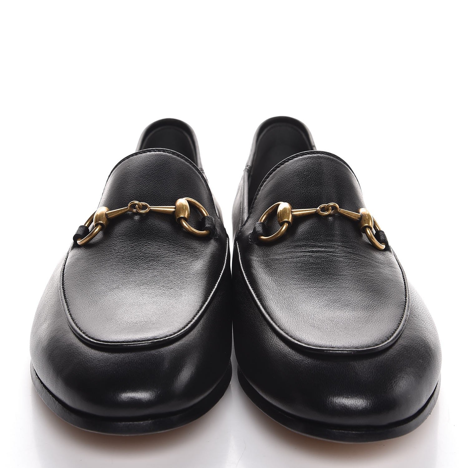 Gucci Lambskin Womens Brixton Horsebit Loafers 36.5 Black 2 of 8