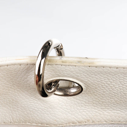Chanel Caviar Quilted Petit Shopping Tote PST White 10 of 15
