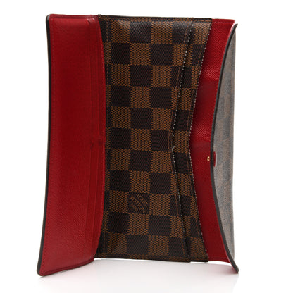 Louis Vuitton Damier Ebene Josephine Wallet Red 9 of 18