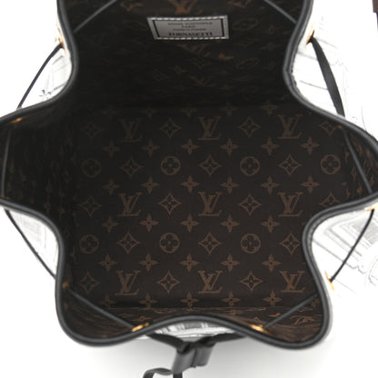 Louis Vuitton X FORNASETTI Calfskin Architettura Noe MM Black White 5 of 9