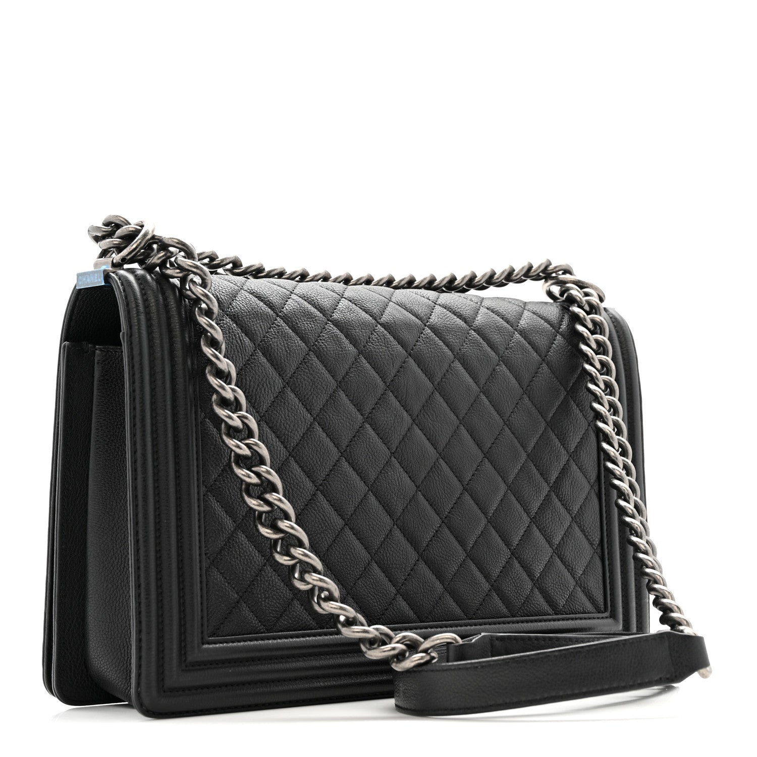Chanel Grained Calfskin Quilted New Medium Boy Flap Black 3 of 10