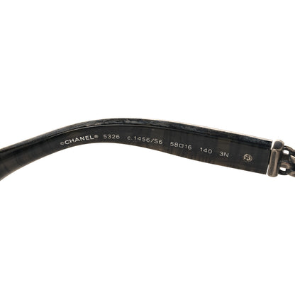 Chanel Acetate Polarized Cat Eye Chain Sunglasses 5326 Black 5 of 6