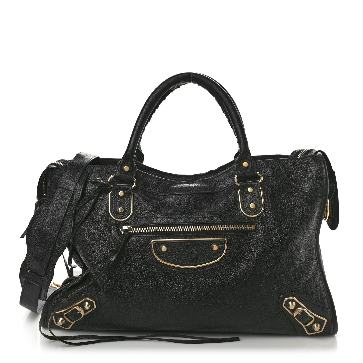 Chevre Gold Metallic Edge Hardware City Black