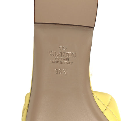 Valentino Garavani Nappa Roman Stud Flat Slide Sandals 36.5 Lime Sorbet 8 of 10