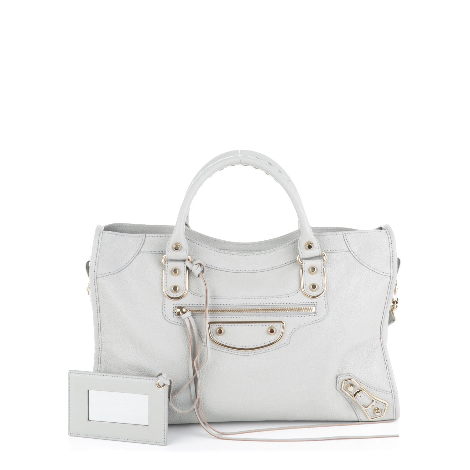 Balenciaga Chevre Gold Metallic Edge Hardware City Gris Perle 1 of 7