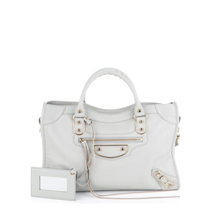 Balenciaga Chevre Gold Metallic Edge Hardware City Gris Perle 1 of 7