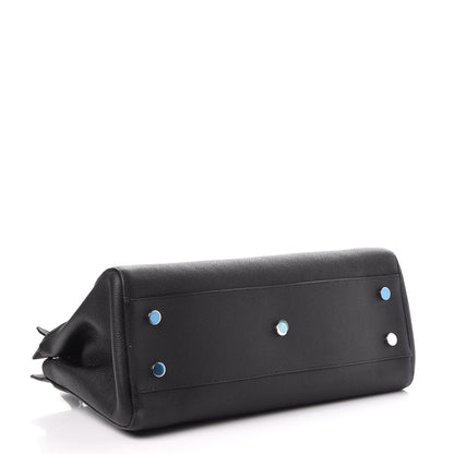 Saint Laurent Grained Calfskin Medium Rive Gauche Cabas Black 4 of 9