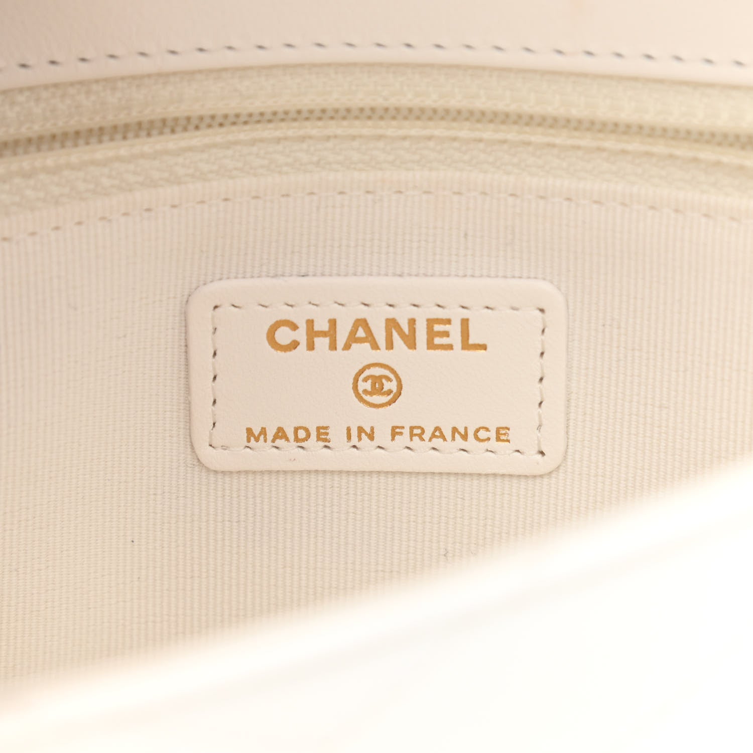 Chanel Lambskin Chevron Stitched Flap White Black 6 of 10