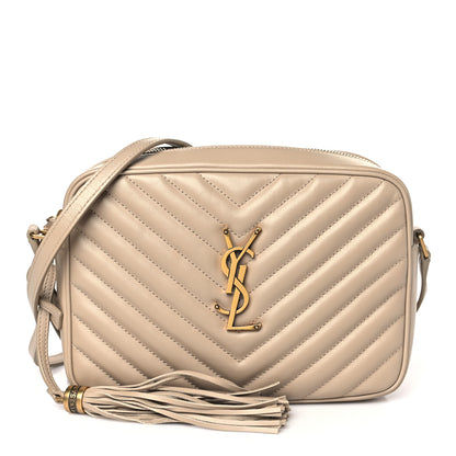 Saint Laurent Calfskin Matelasse Monogram Lou Camera Bag Dark Latte 1 of 9