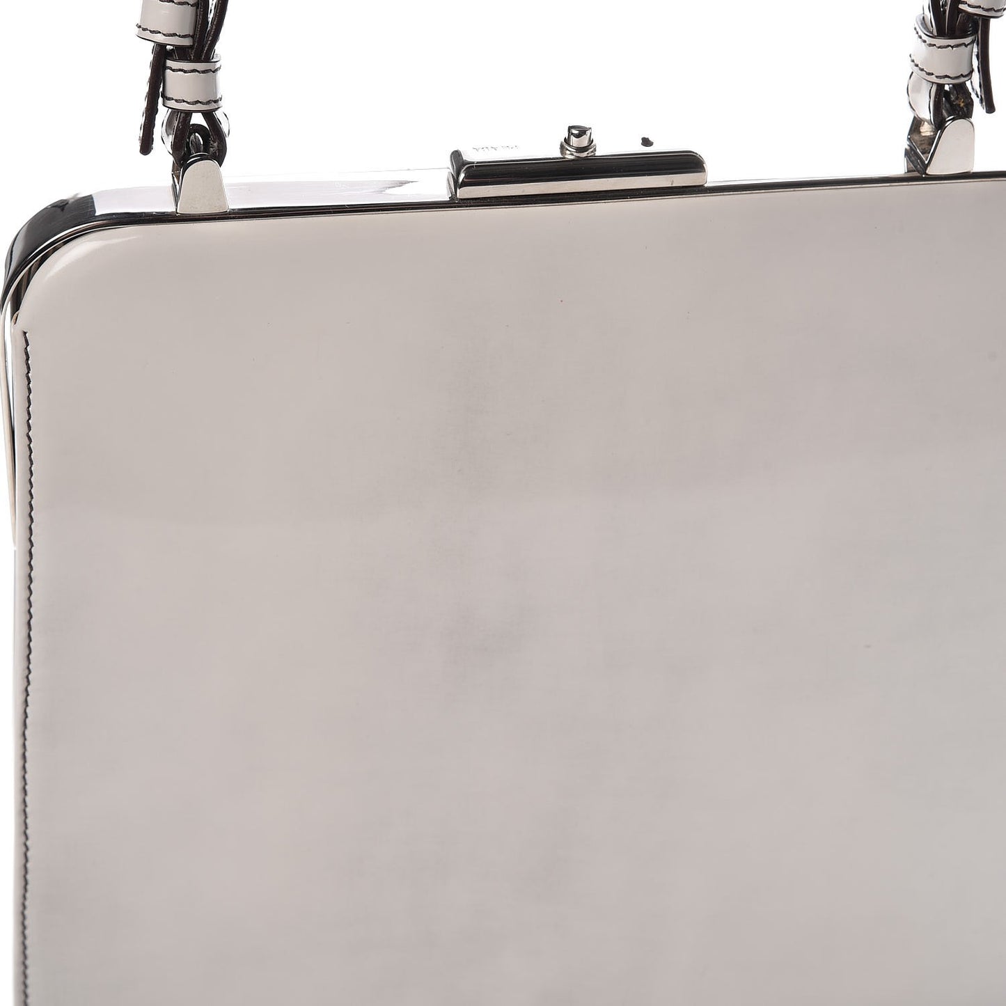 Spazzolato Logo Print Framed Bag Quarzo