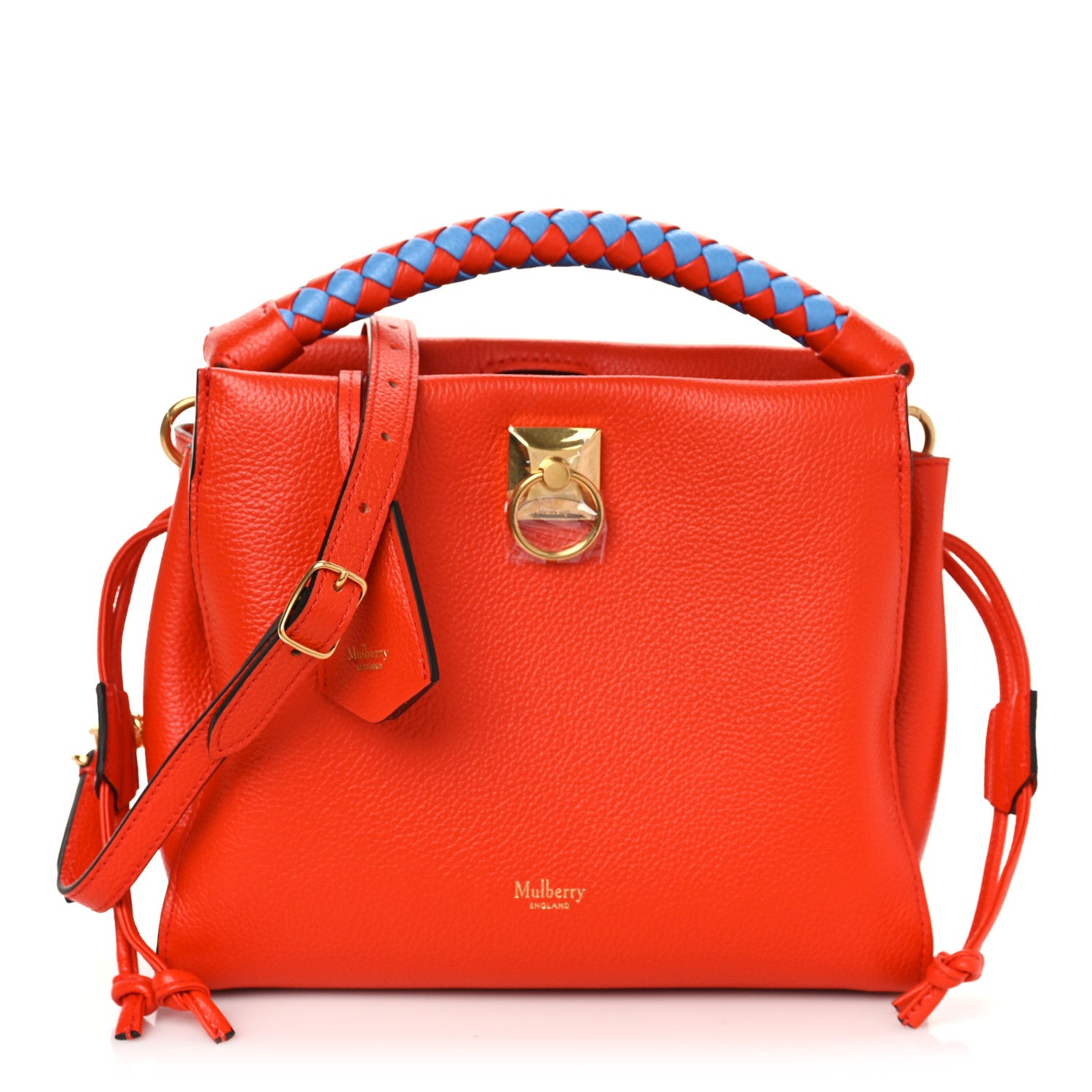 Mulberry Heavy Grain Small Iris Tote Coral Orange 1 of 8