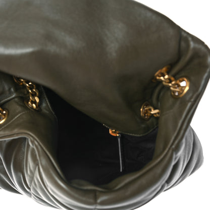 Saint Laurent Lambskin Quilted Medium Loulou Puffer Monogram Chain Satchel Seaweed 5 of 8
