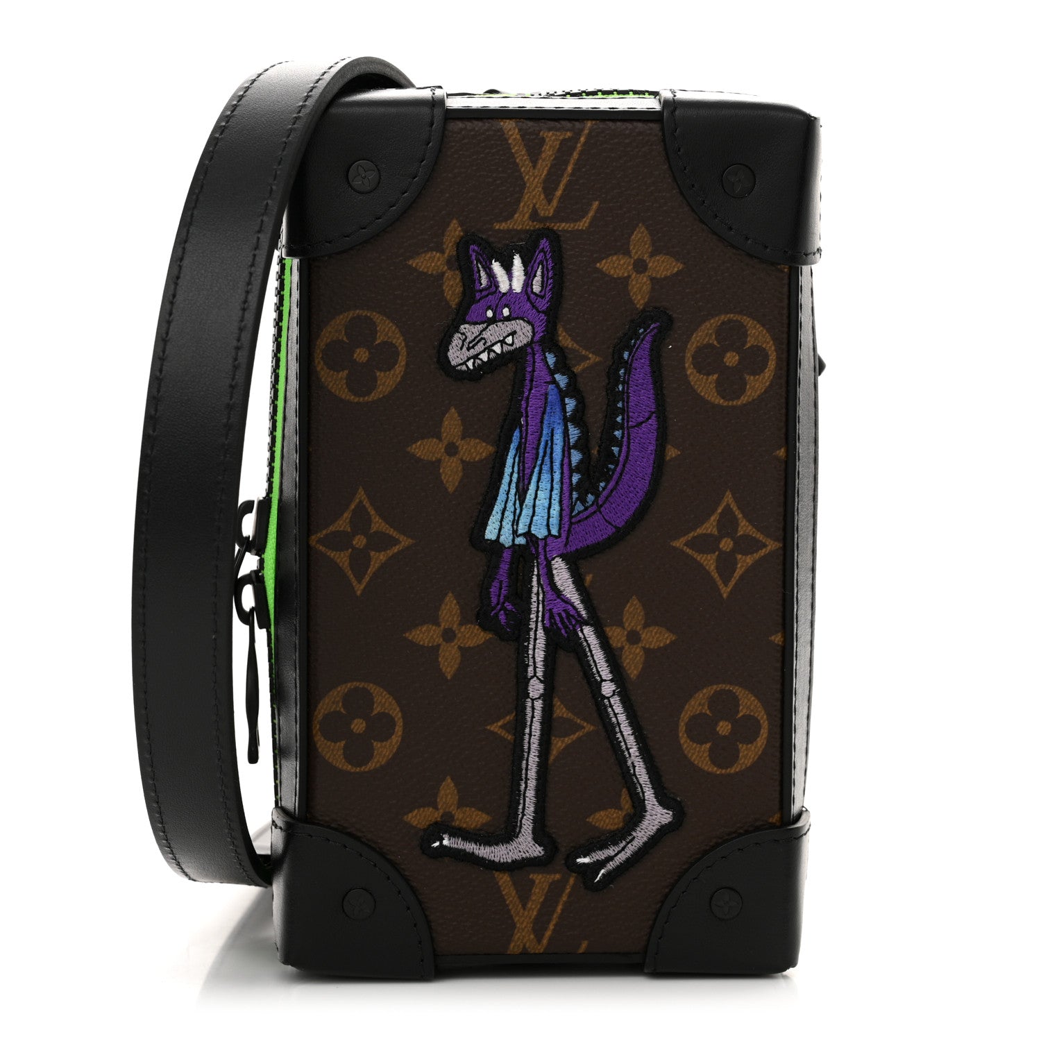 Louis Vuitton Monogram Embroidered Cartoon LV Friends Soft Trunk Phone Box 1 of 9
