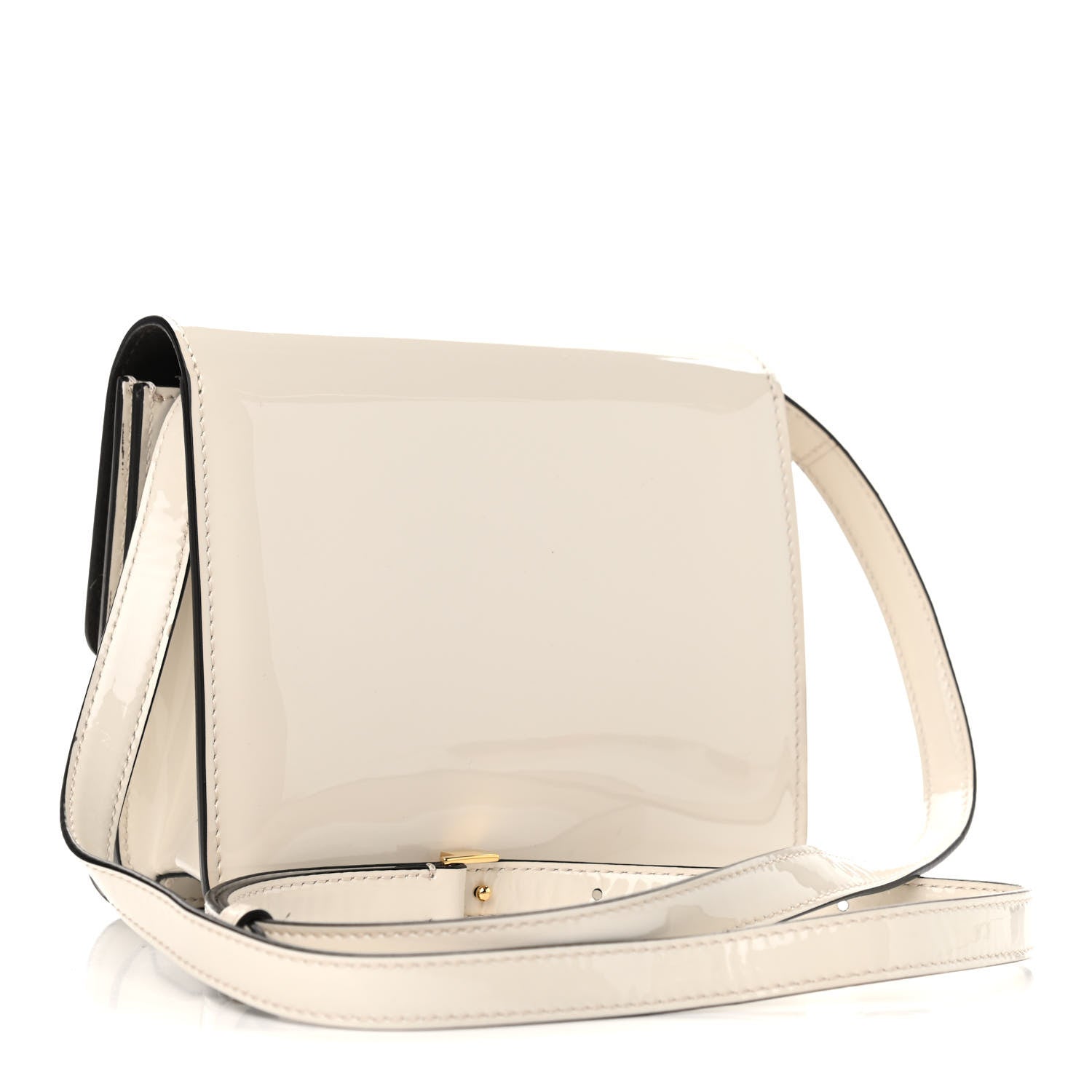 Fendi Vitello Vernice Mou Karligraphy Crossbody Bag Latte 3 of 11
