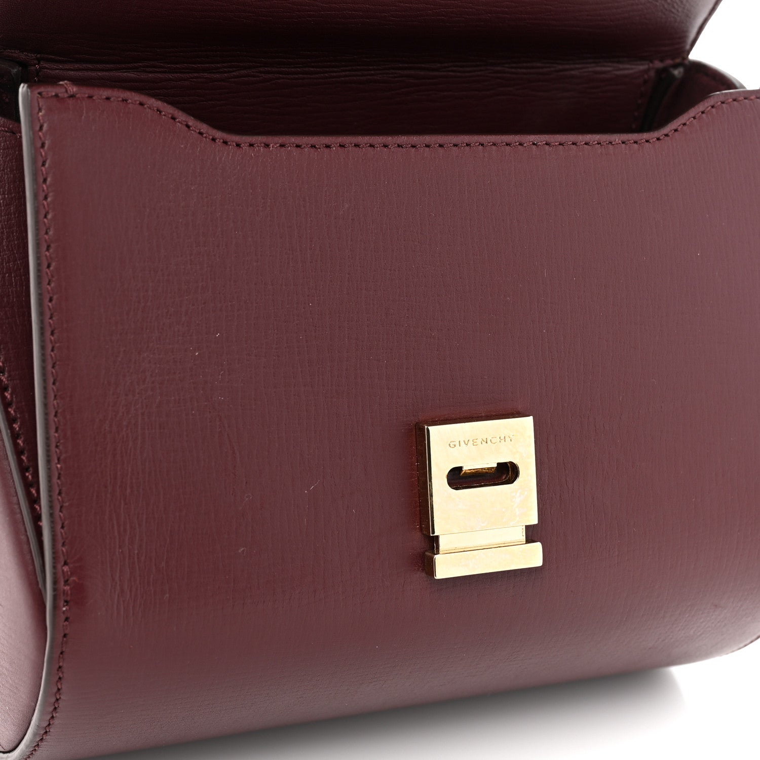Givenchy Textured Calfskin Mini Pandora Box Chain Crossbody Bag Oxblood 11 of 11