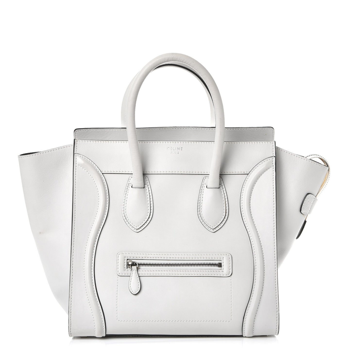 Smooth Calfskin Mini Luggage White