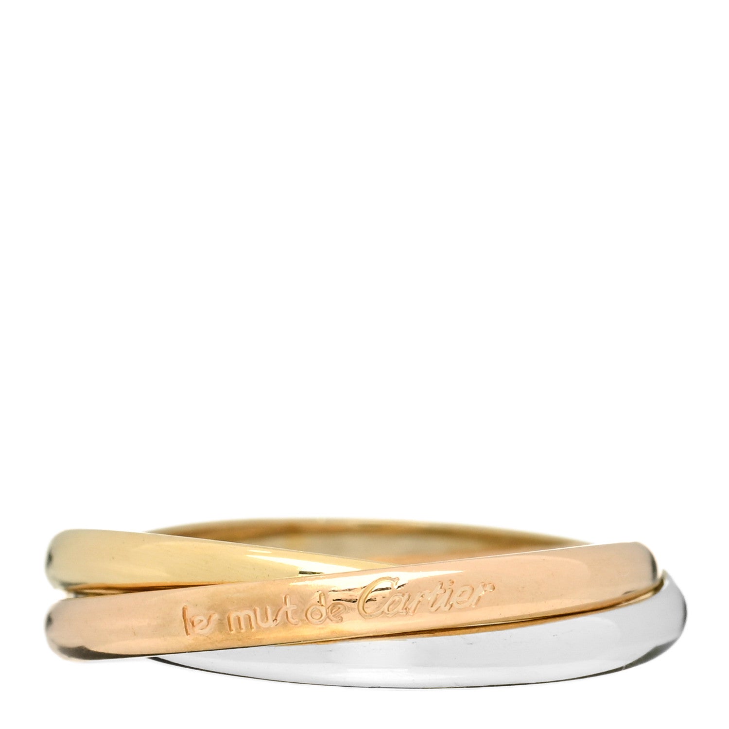 Cartier 18K Pink Yellow White Gold Extra Small Les Must De Cartier Trinity Ring 52 6 1 of 4