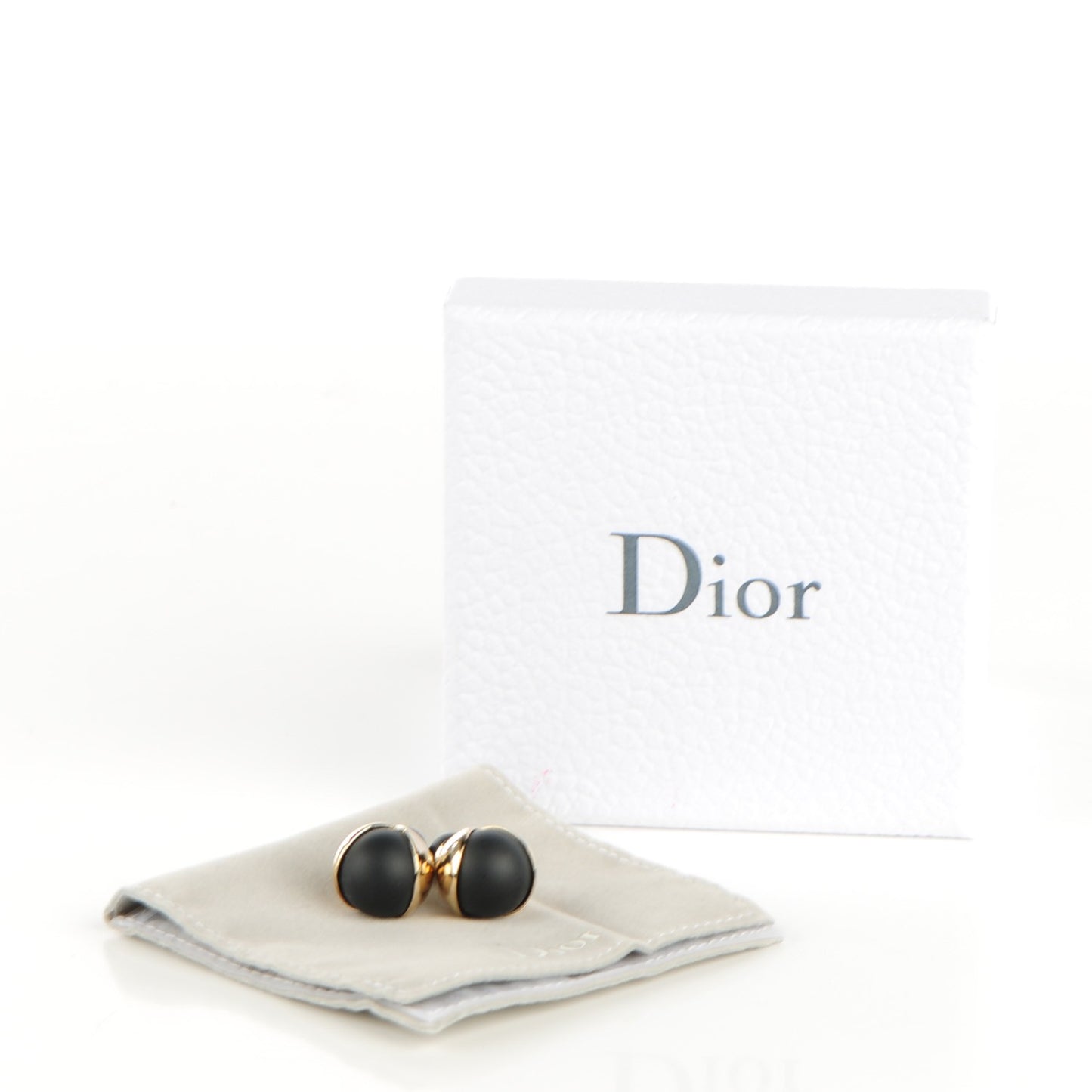 Mise En Dior Tribal Earrings Matte Black Gold