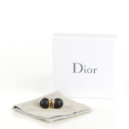 Christian Dior Mise En Dior Tribal Earrings Matte Black Gold 5 of 5
