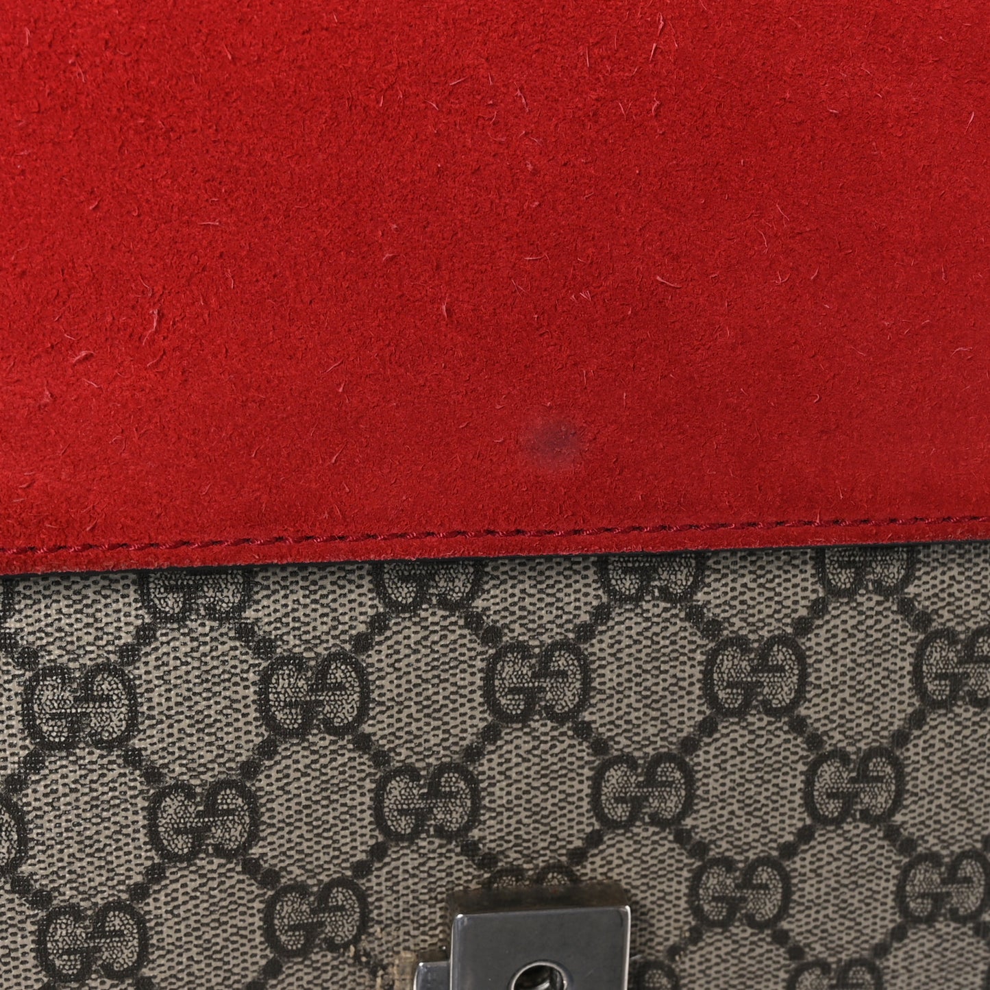 GG Supreme Monogram Small Dionysus Shoulder Bag Red