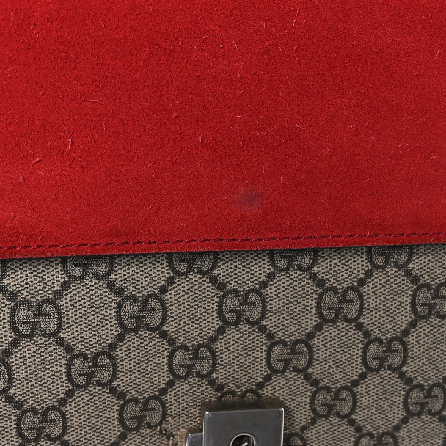 Gucci GG Supreme Monogram Small Dionysus Shoulder Bag Red 14 of 15